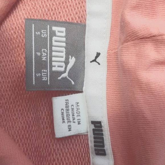 PUMA Hoody Soft Candy Pink with White Logo on Front & Arms Size M - Picture 6 of 14